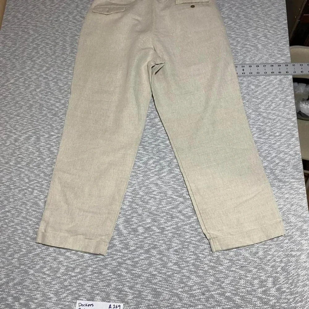 Dockers beige linen blend pants Men W36 L30. SKU-A269#linenpants #summer